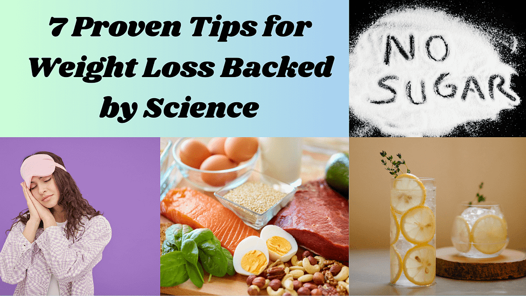 For an image related to weight loss tips, you could use a text overlay such as: "Unlock Your Potential: 7 Proven Weight Loss Tips Backed by Science!"