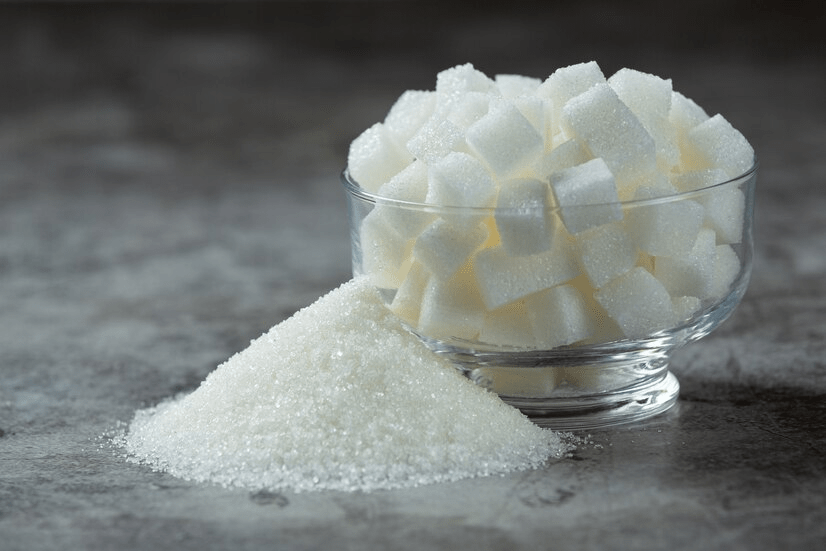 "Illustration showing the effects of high sugar consumption on health."